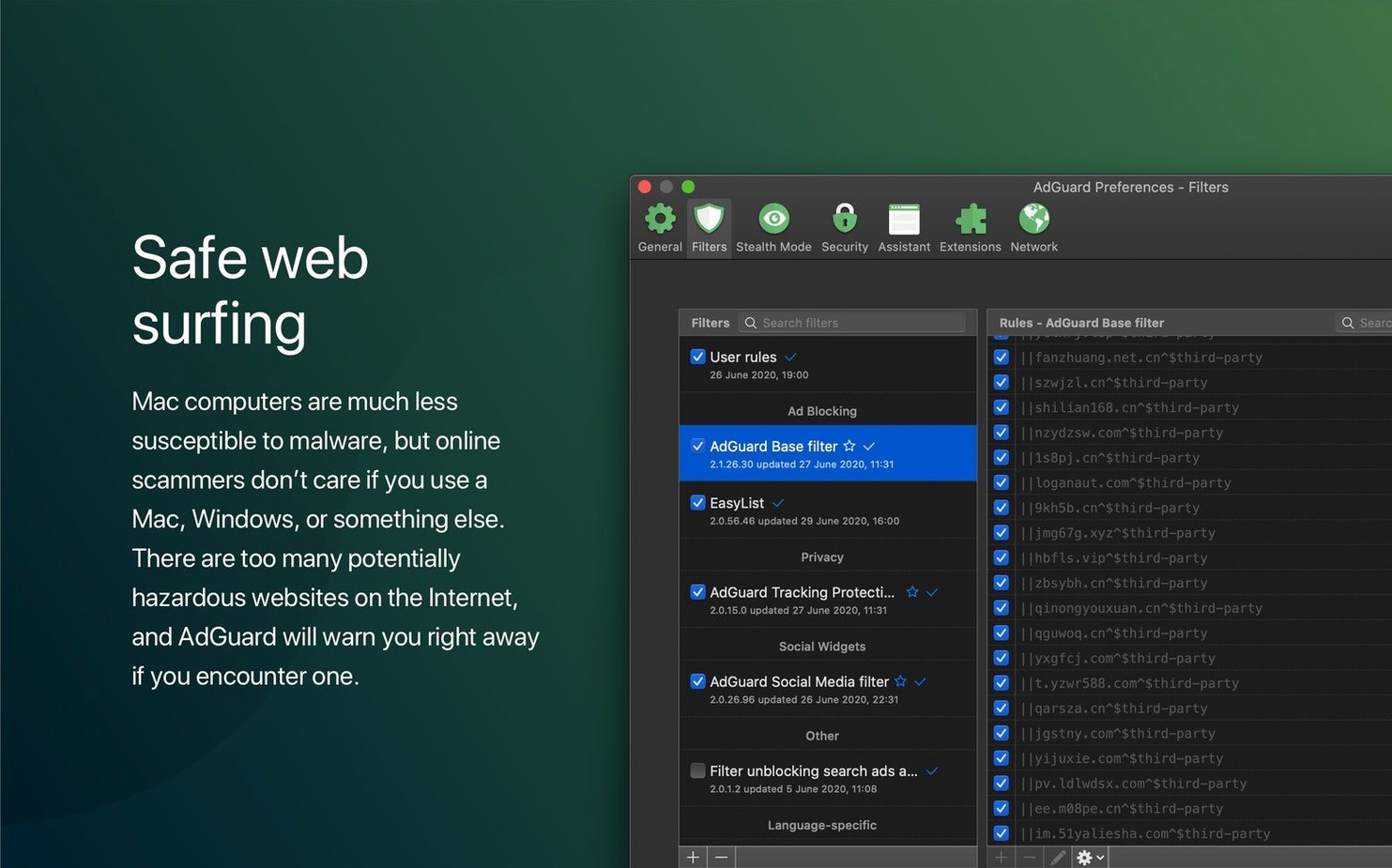 Adguard app screen 2
