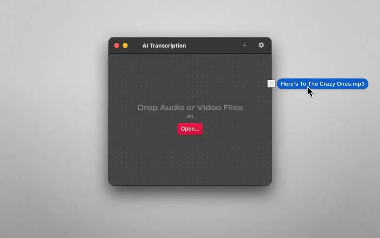 AI Transcription — example 1 adobe ai transcription: app overview