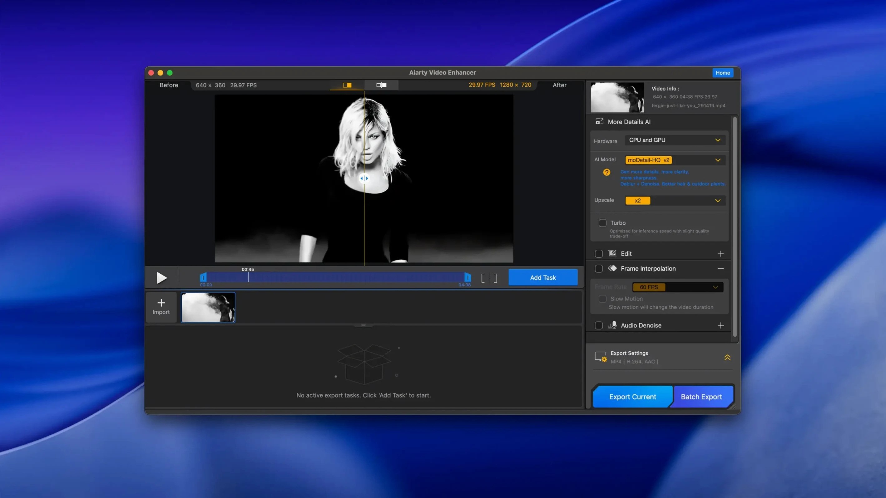 Aiarty Video Enhancer app screen 3