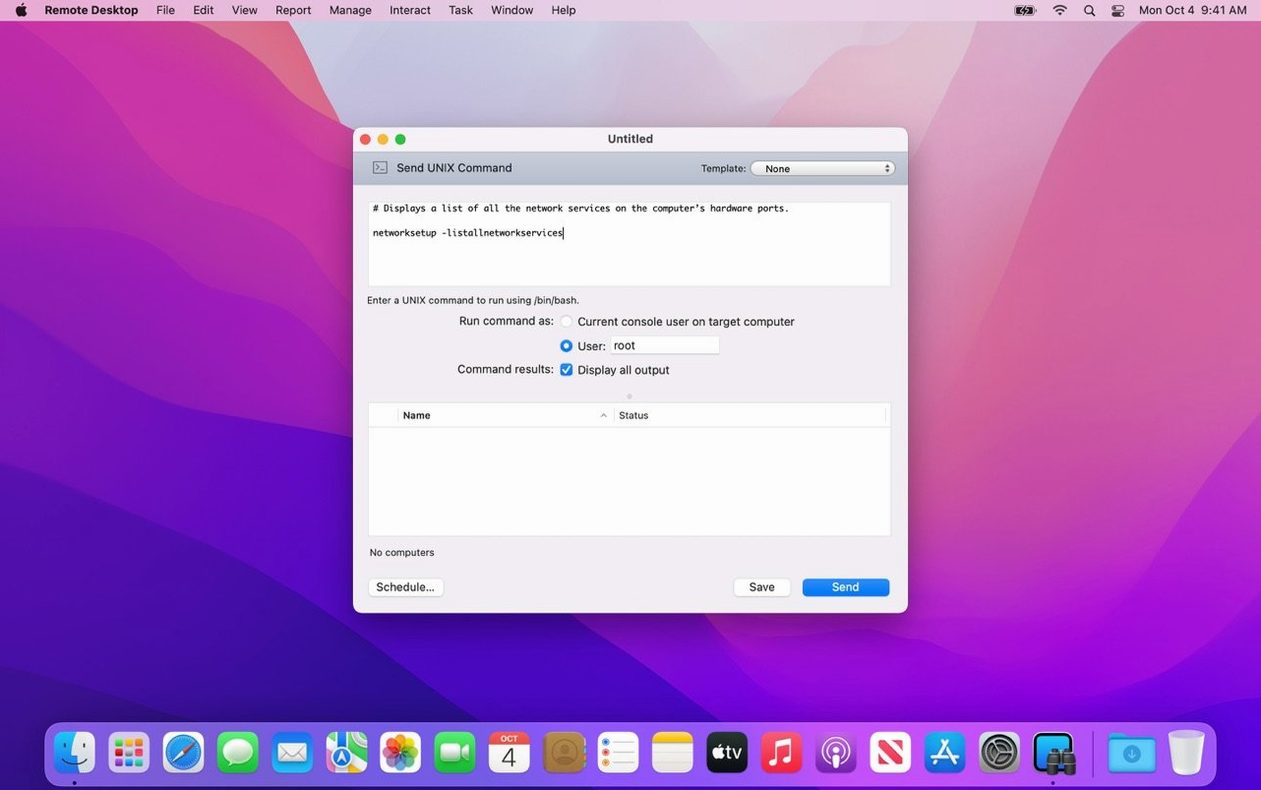 Apple Remote Desktop app screen 3