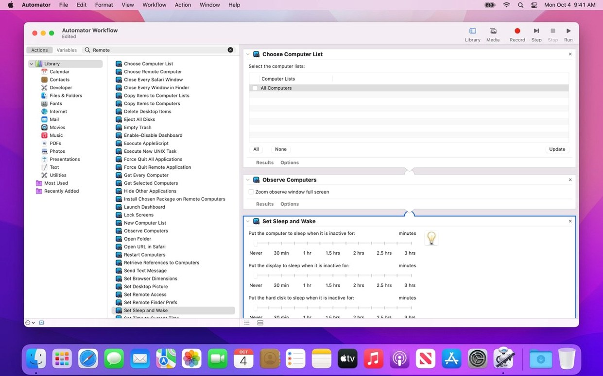 Apple Remote Desktop app screen 4