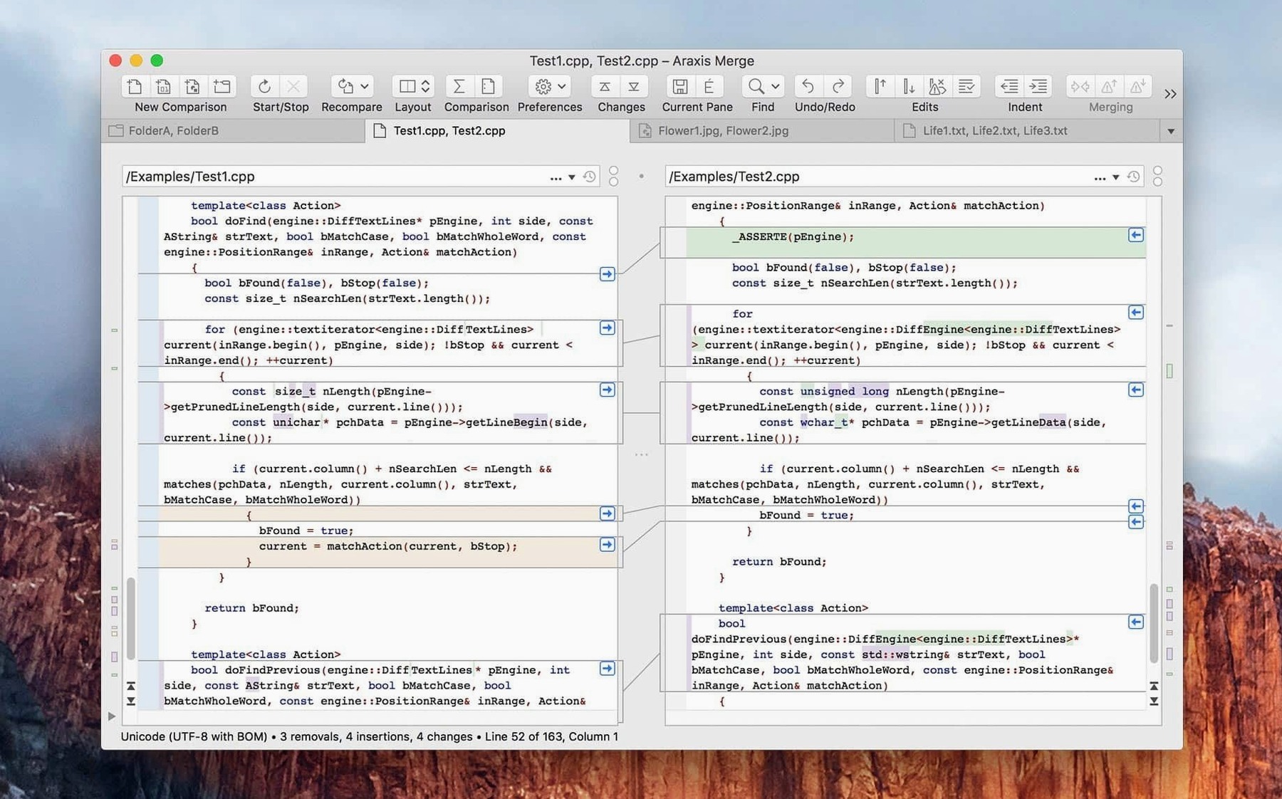 Araxis Merge macOS window 2