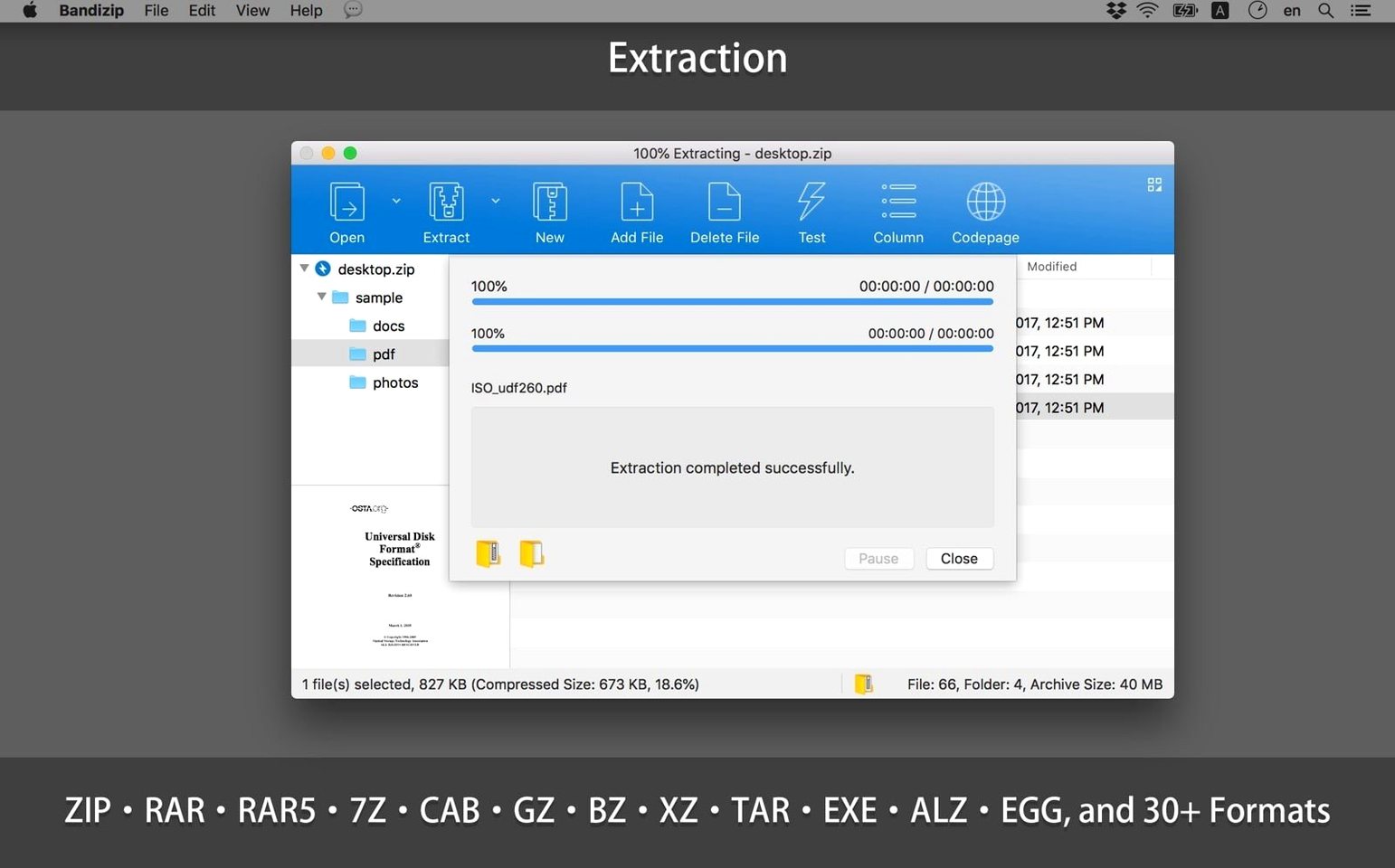 Bandizip app screen 4