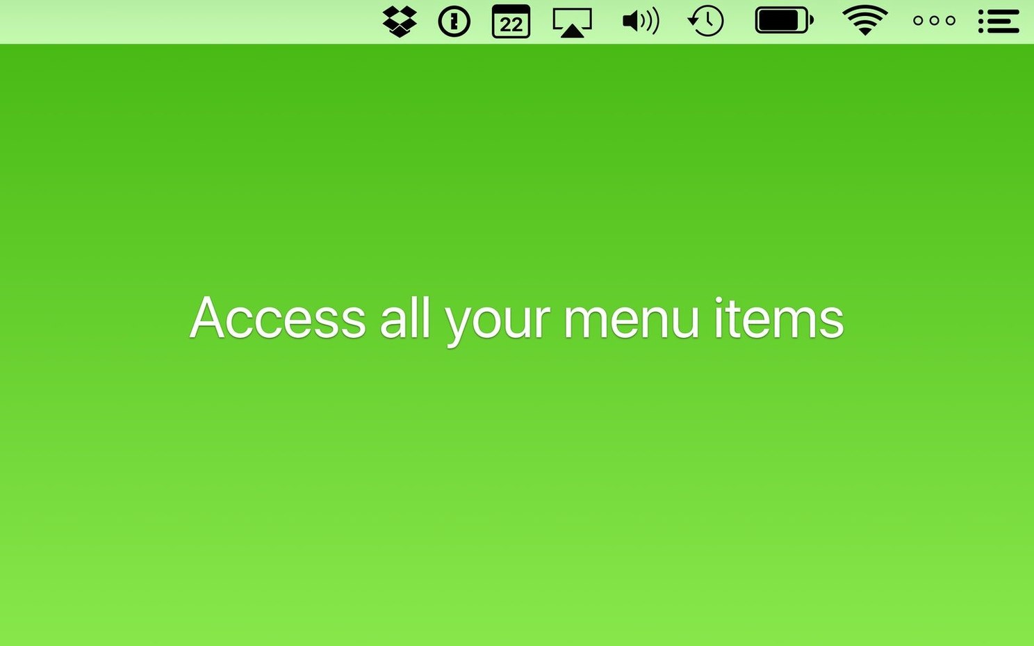 Bartender — example 3 Bartender macOS window 3