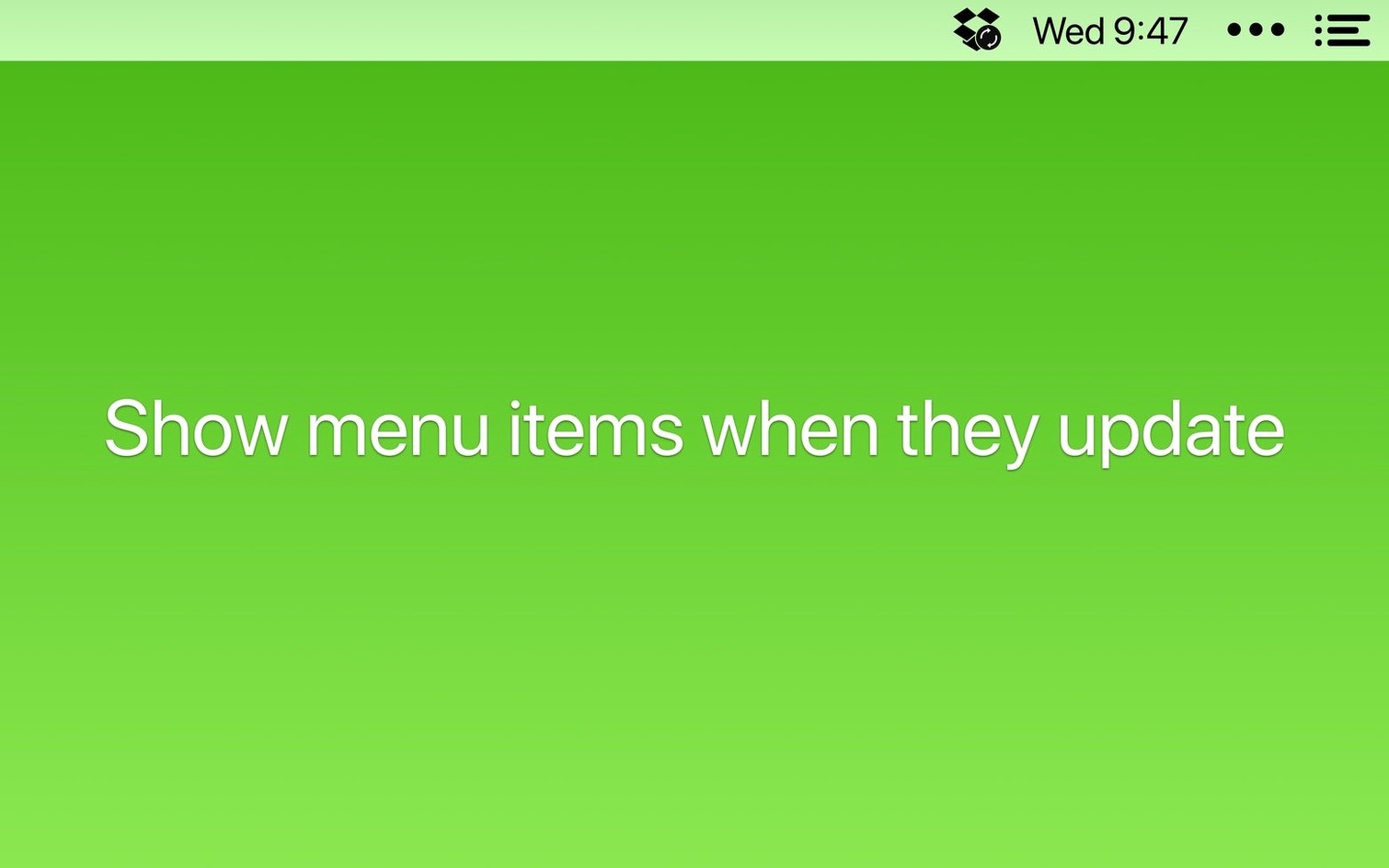 Bartender — example 4 Bartender macOS window 4