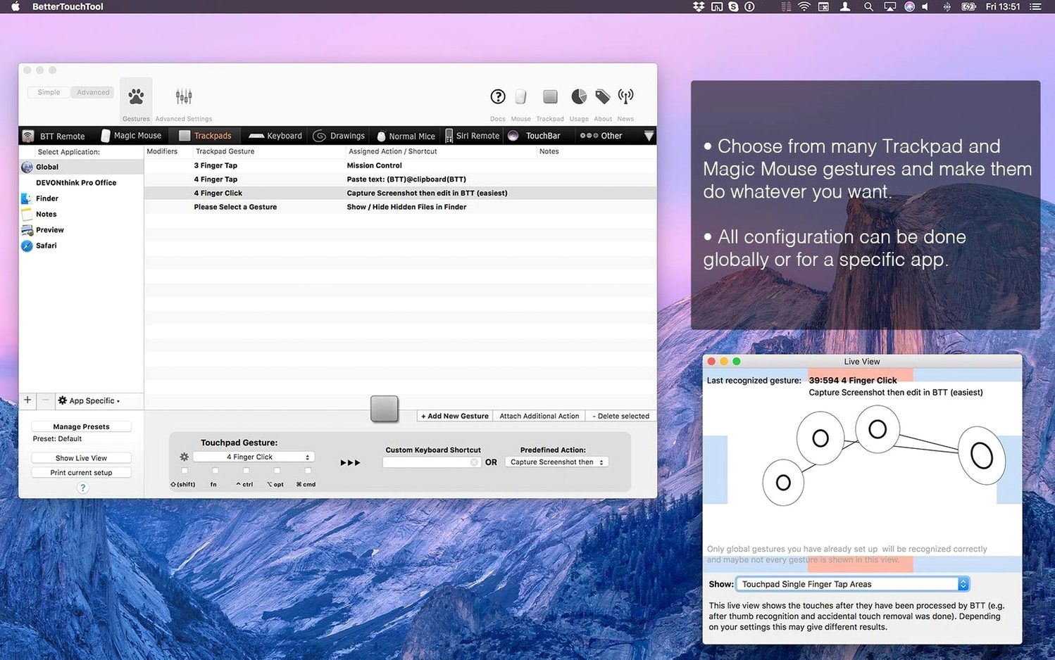 BetterTouchTool — example 1 bettertouchtool for mac: app overview