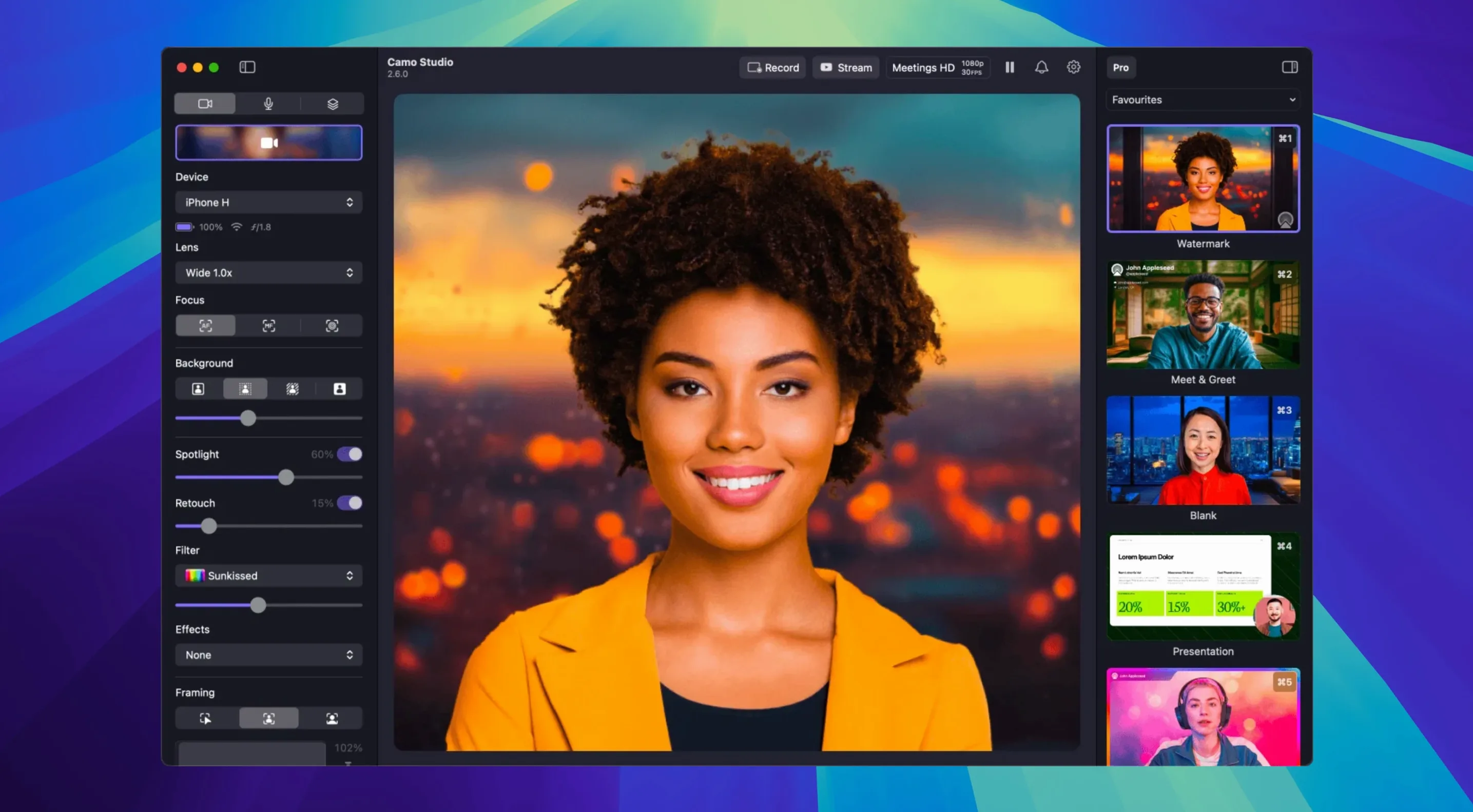 camo studio pro crack: the interface