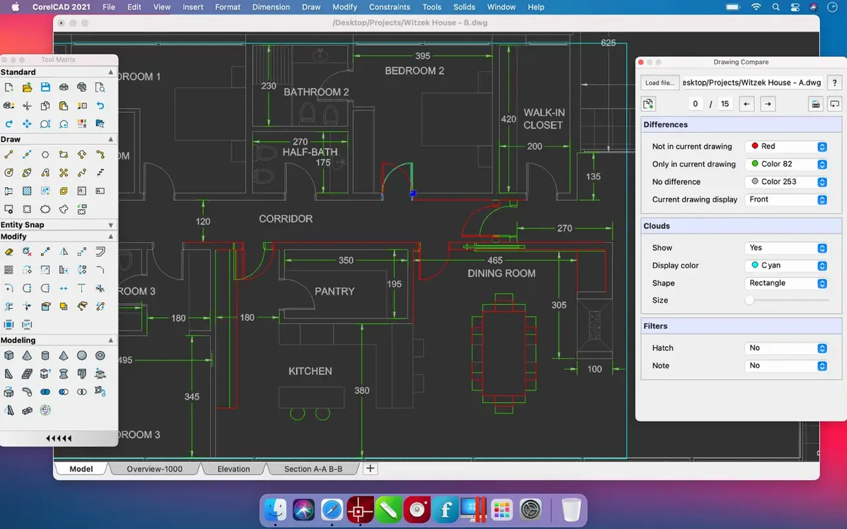 CorelCAD macOS window 3