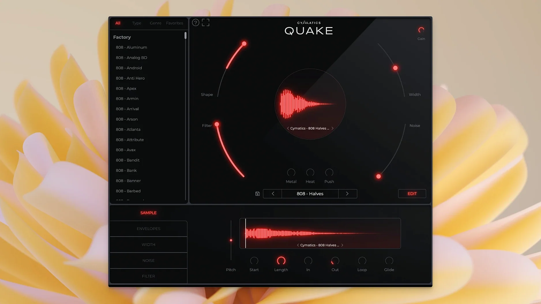 cymatics quake vst: the interface