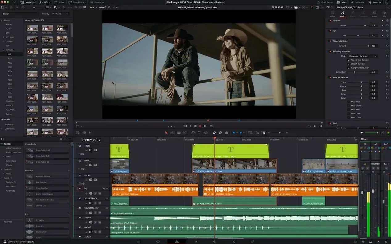 DaVinci Resolve Studio macOS window 2