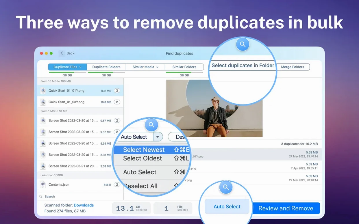 Duplicate File Finder Pro — example 4 Duplicate File Finder Pro macOS window 4