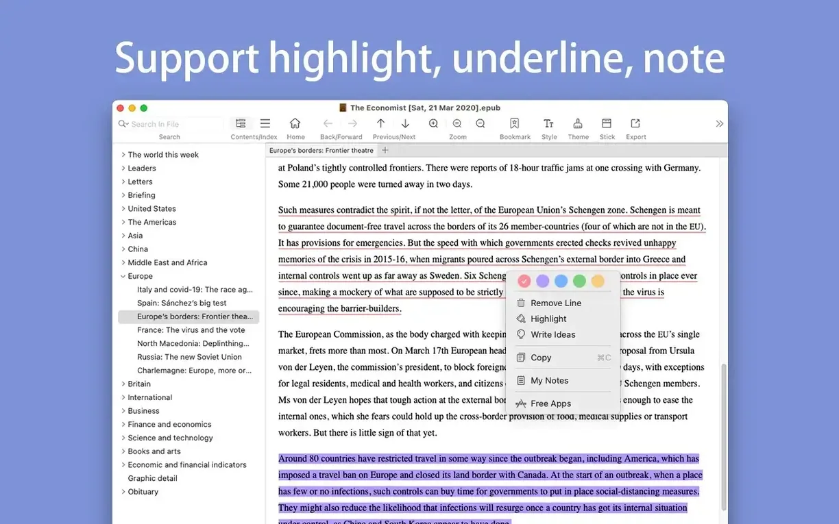 EPUB Reader Plus macOS window 2