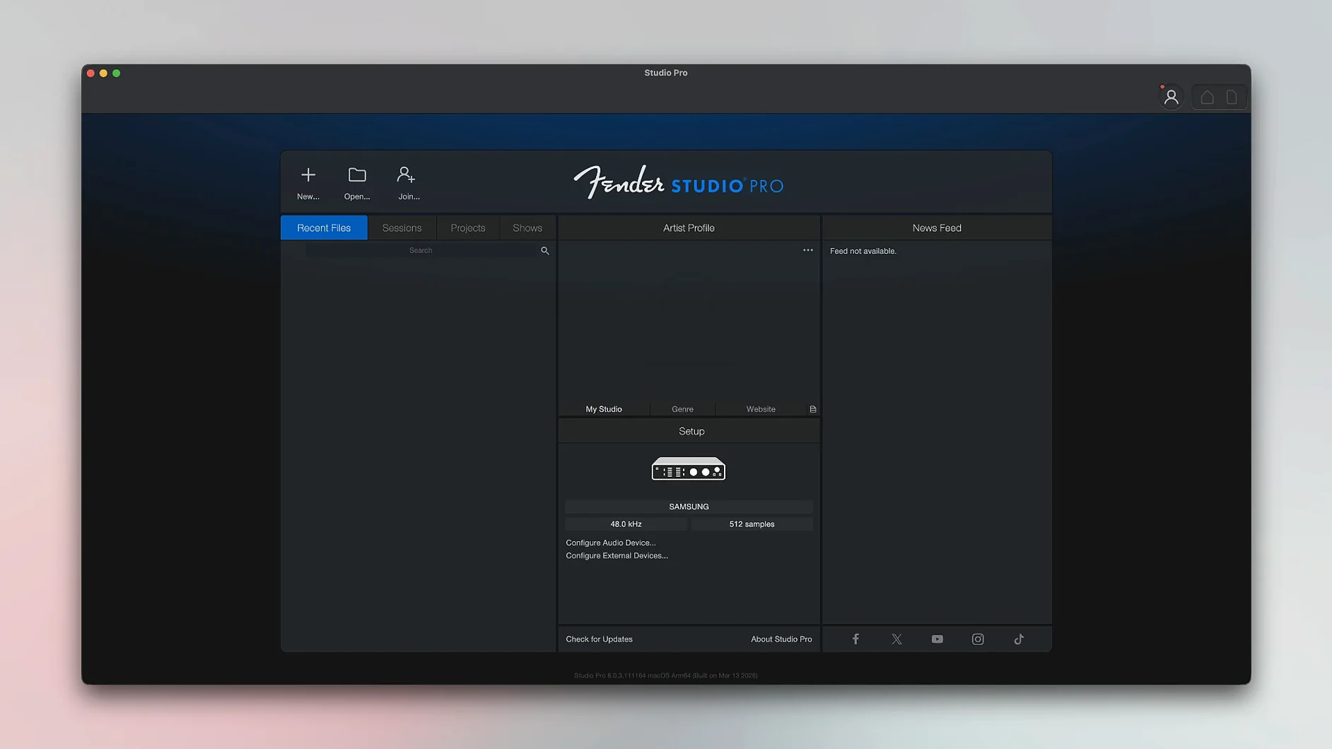 fender studio pro mac download: the interface