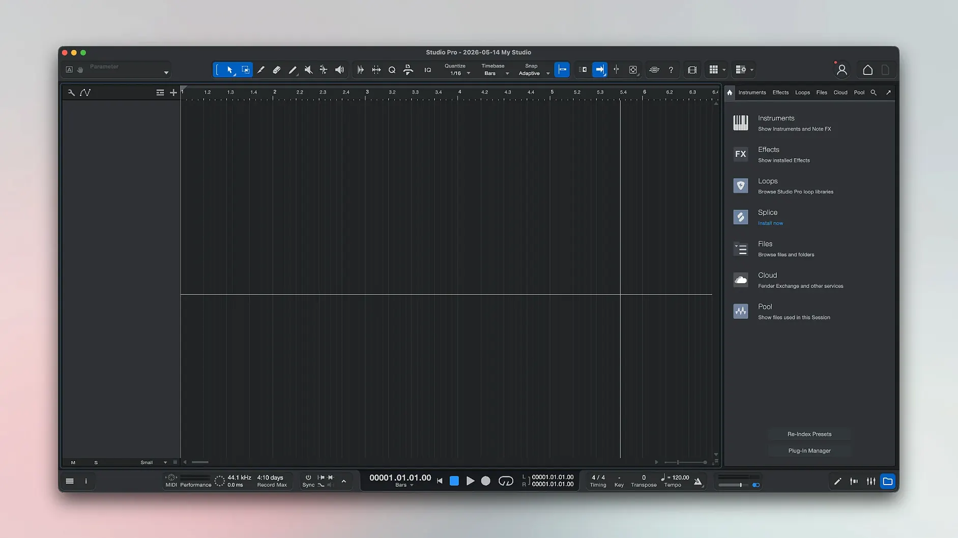 Fender Studio Pro app screen 2