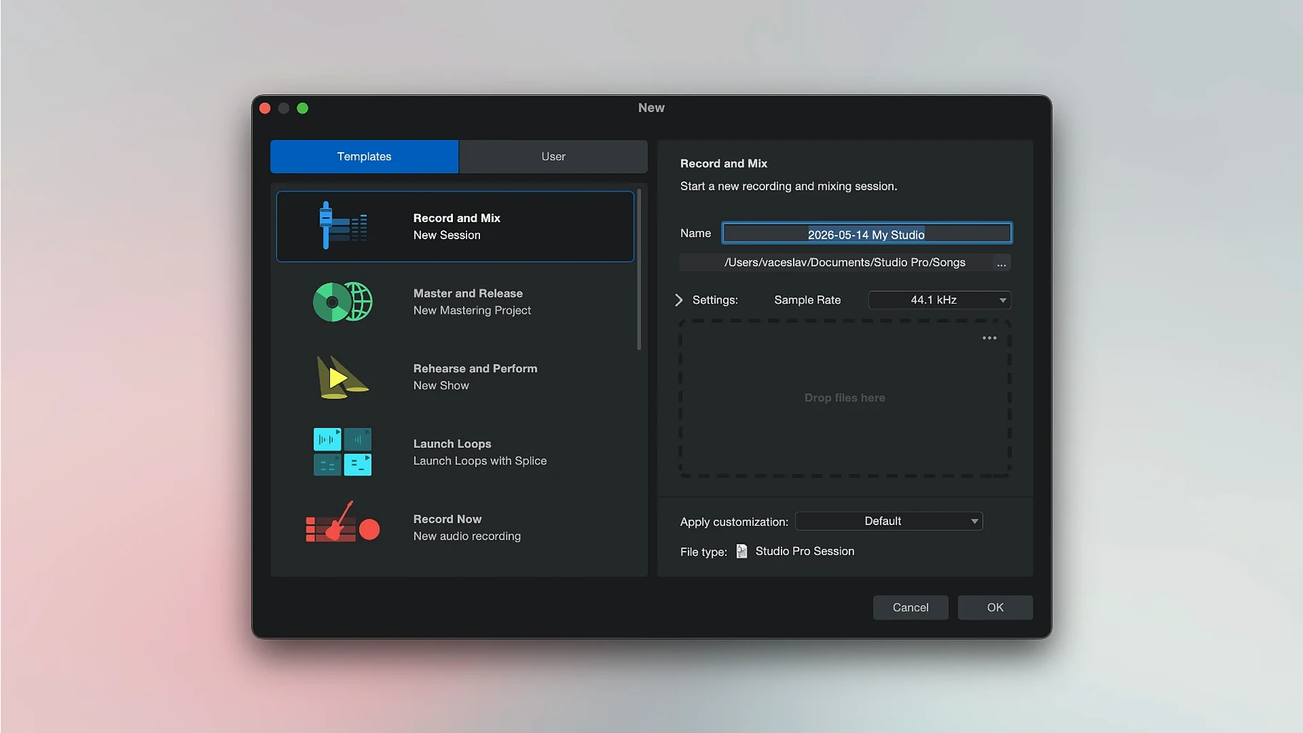 Fender Studio Pro app screen 3