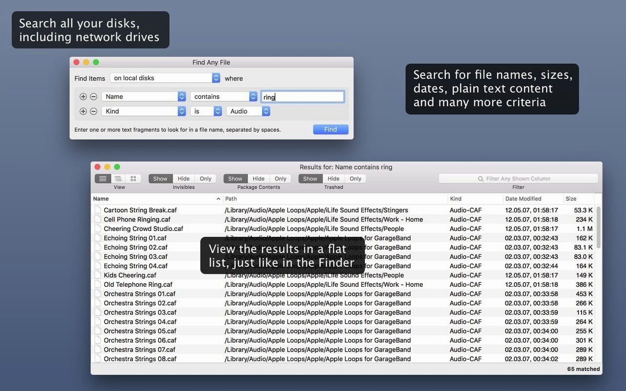 Find Any File walkthrough 1 findanyfile mac: the interface