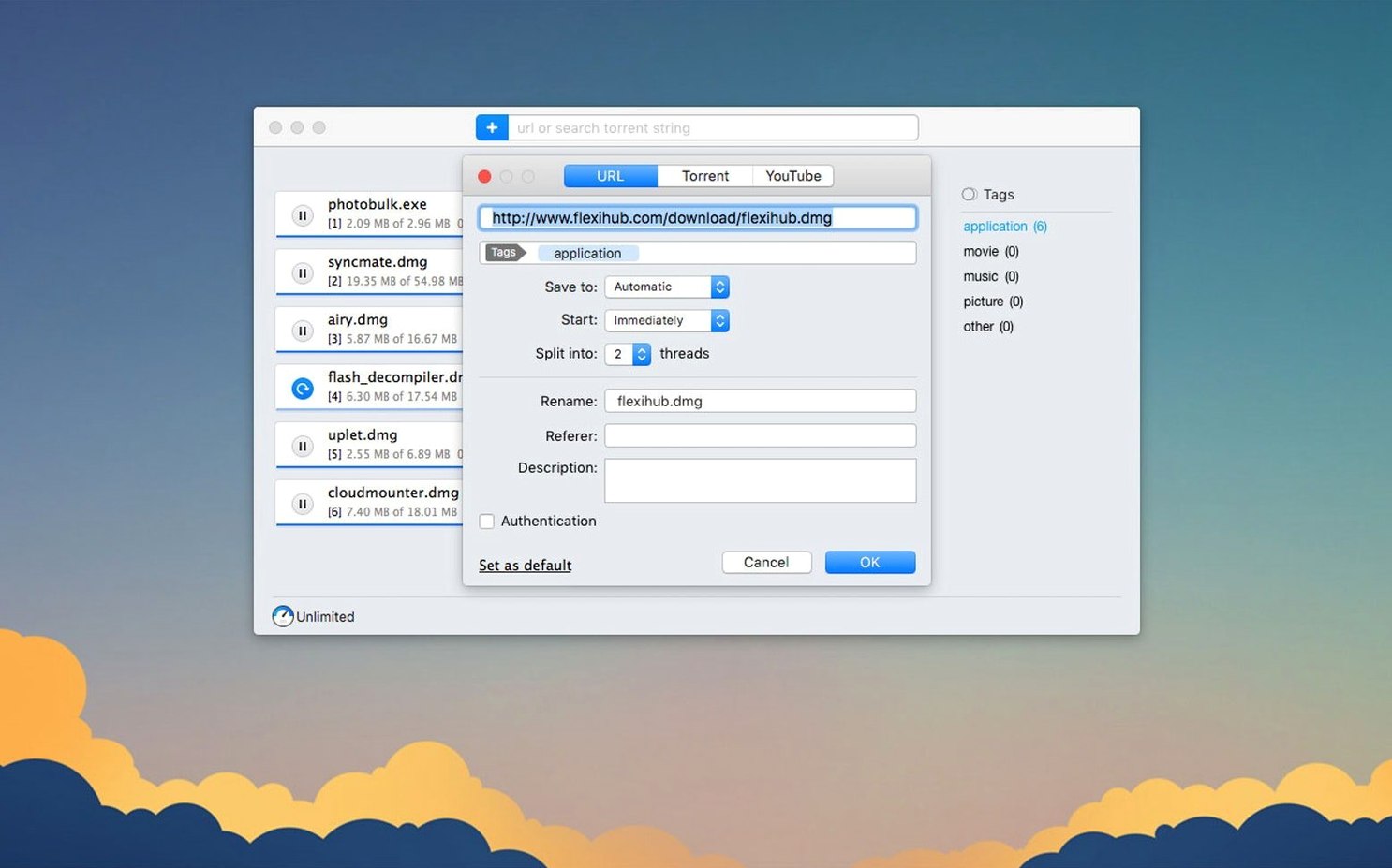 Folx Pro — example 2 Folx Pro macOS window 2