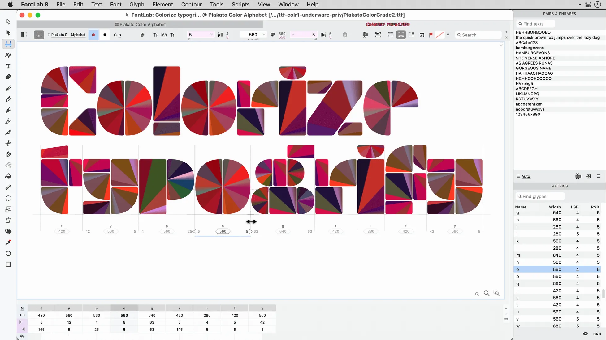 FontLab macOS window 4