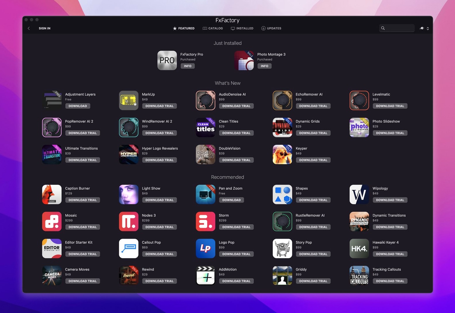 fxfactory 9: the interface