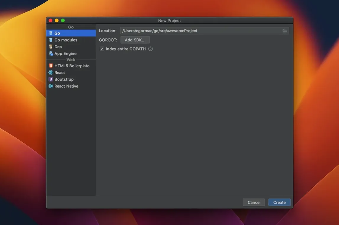 GoLand — example 1 goland for mac free download: the interface