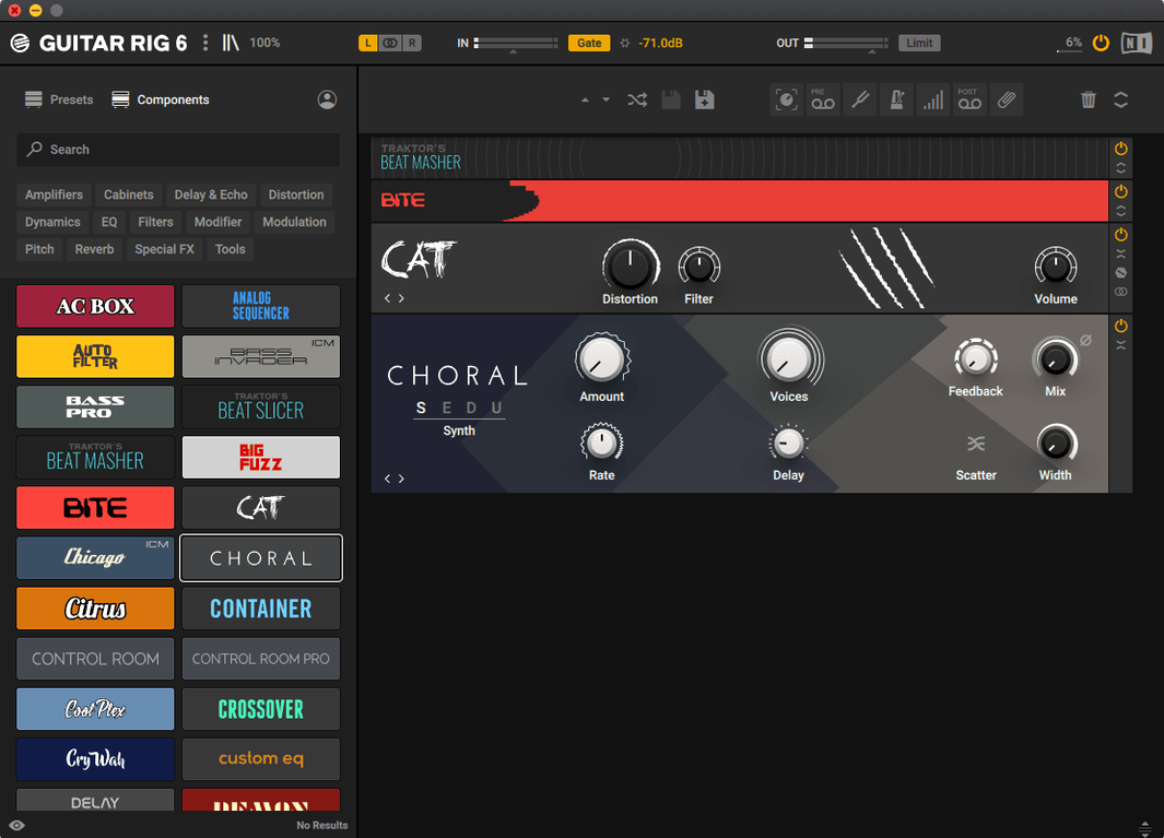 Guitar Rig — example 3 Guitar Rig macOS window 3