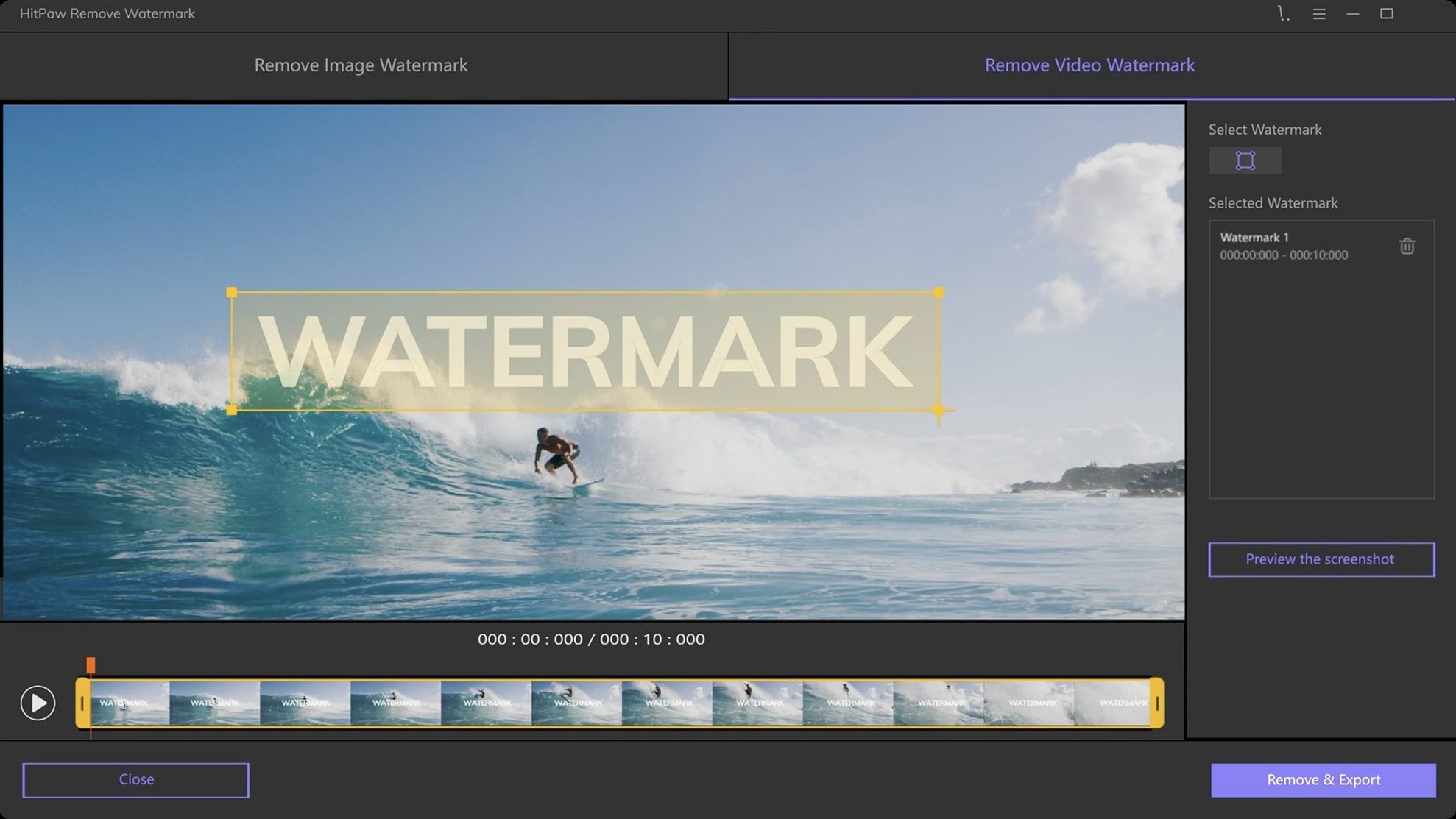 HitPaw Watermark Remover — example 2 HitPaw Watermark Remover macOS window 2