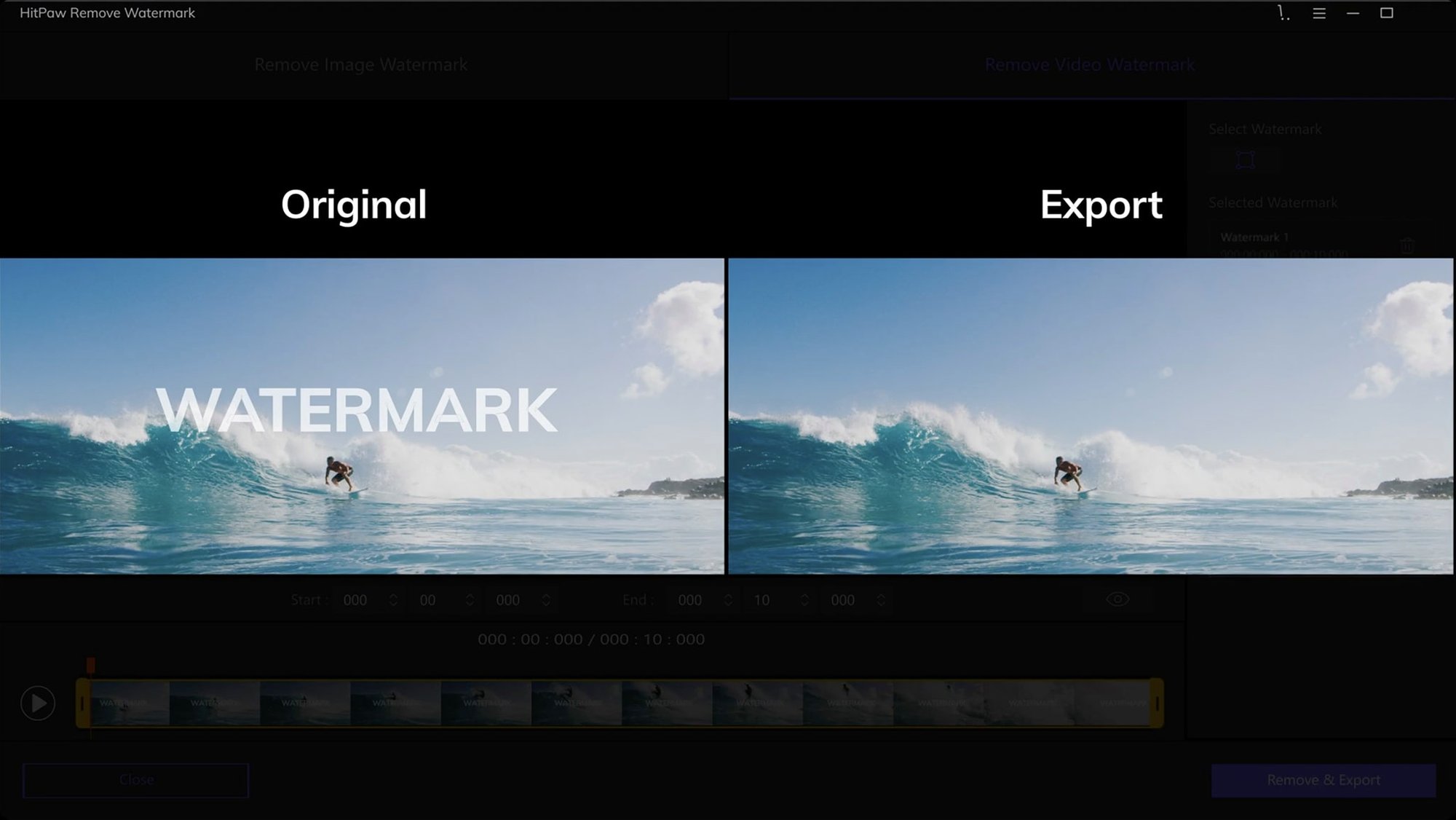 HitPaw Watermark Remover — example 3 HitPaw Watermark Remover macOS window 3