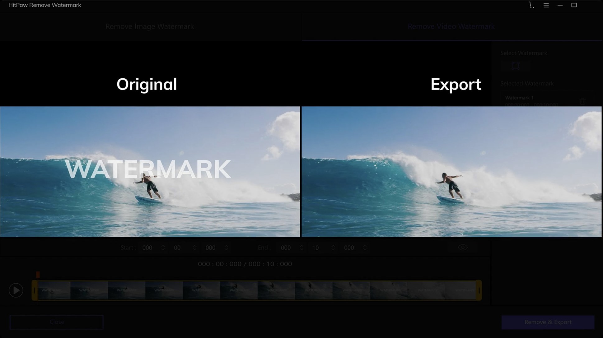 HitPaw Watermark Remover — example 4 HitPaw Watermark Remover macOS window 4