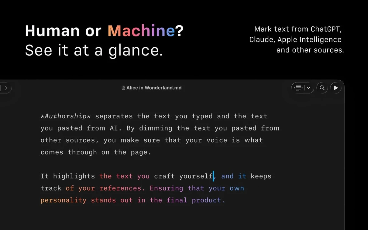 iA Writer — example 2 iA Writer macOS window 2