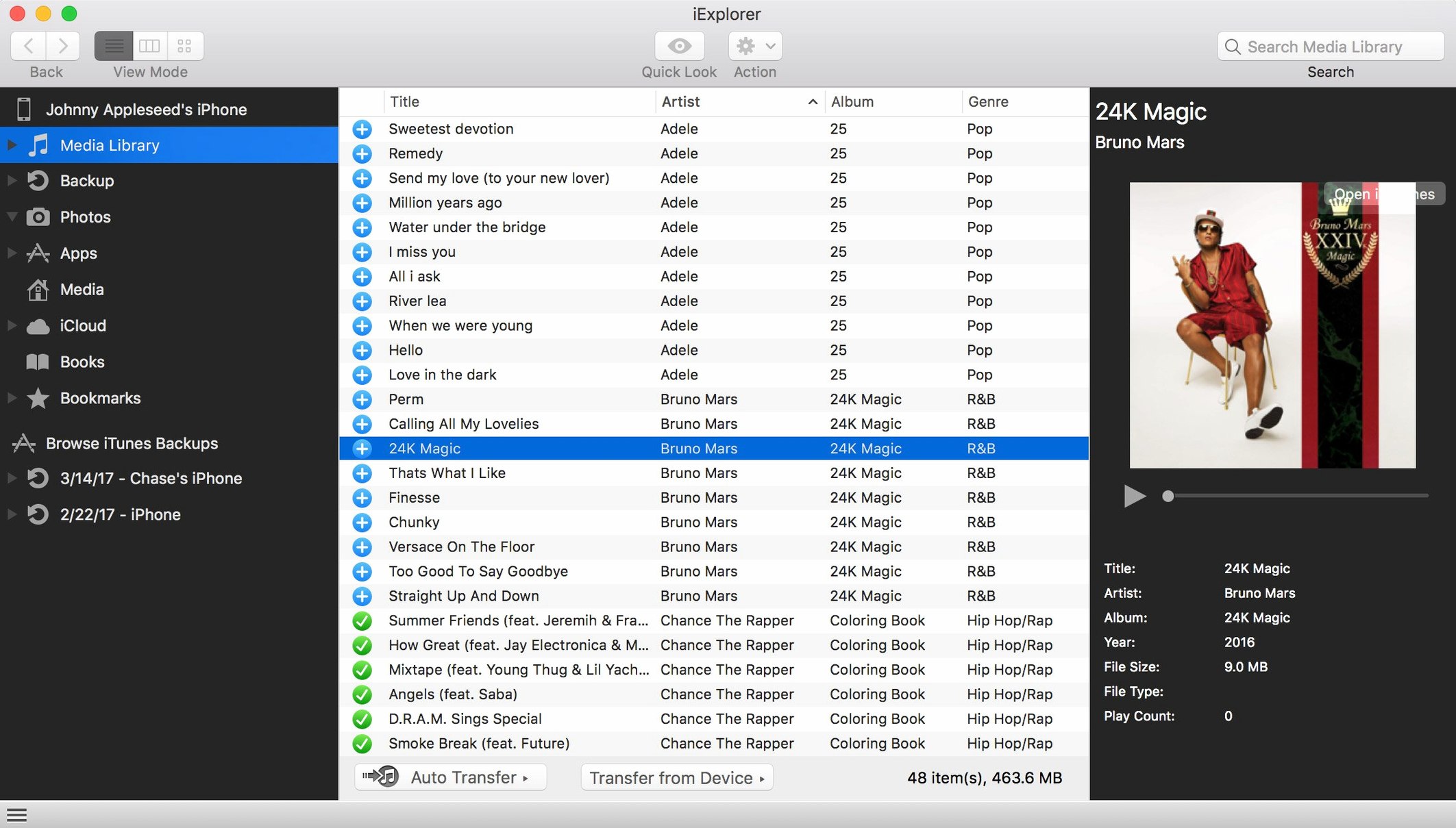 iExplorer macOS window 3