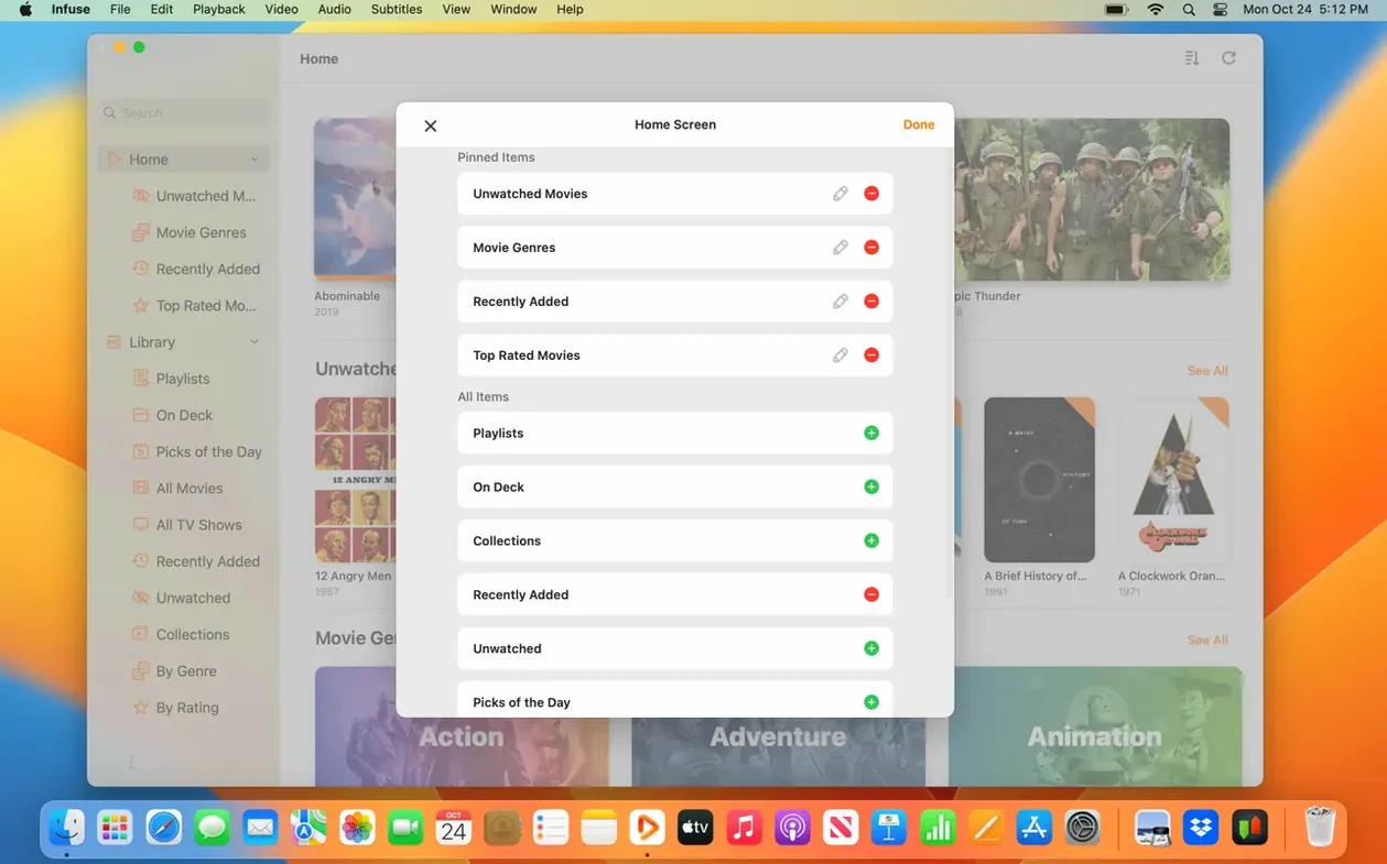 Infuse Pro app screen 4