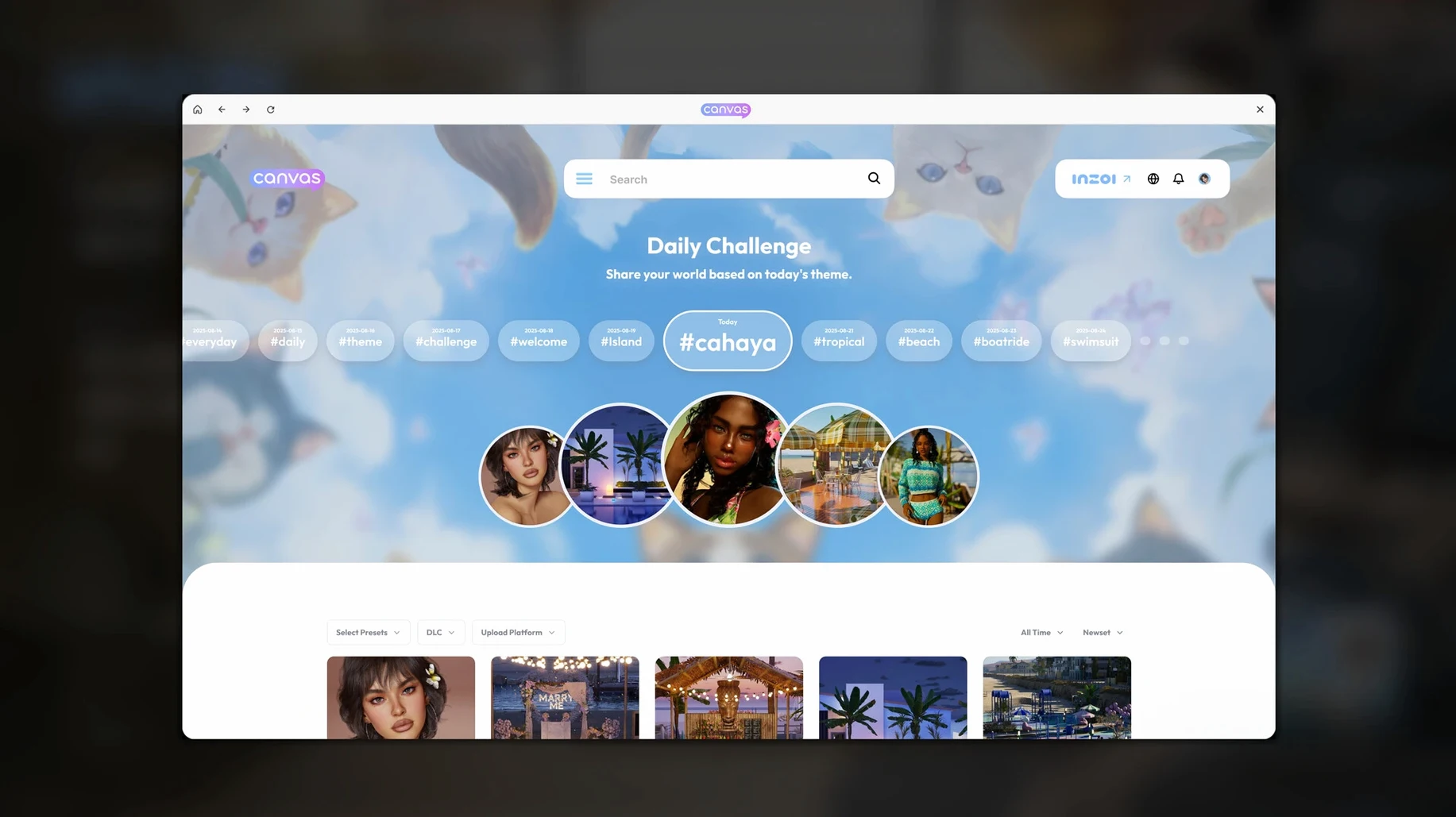 inZOI app screen 4