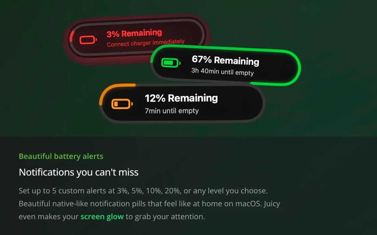 Juicy: Battery Alerts & Health walkthrough 2 Juicy: Battery Alerts & Health app screen 2