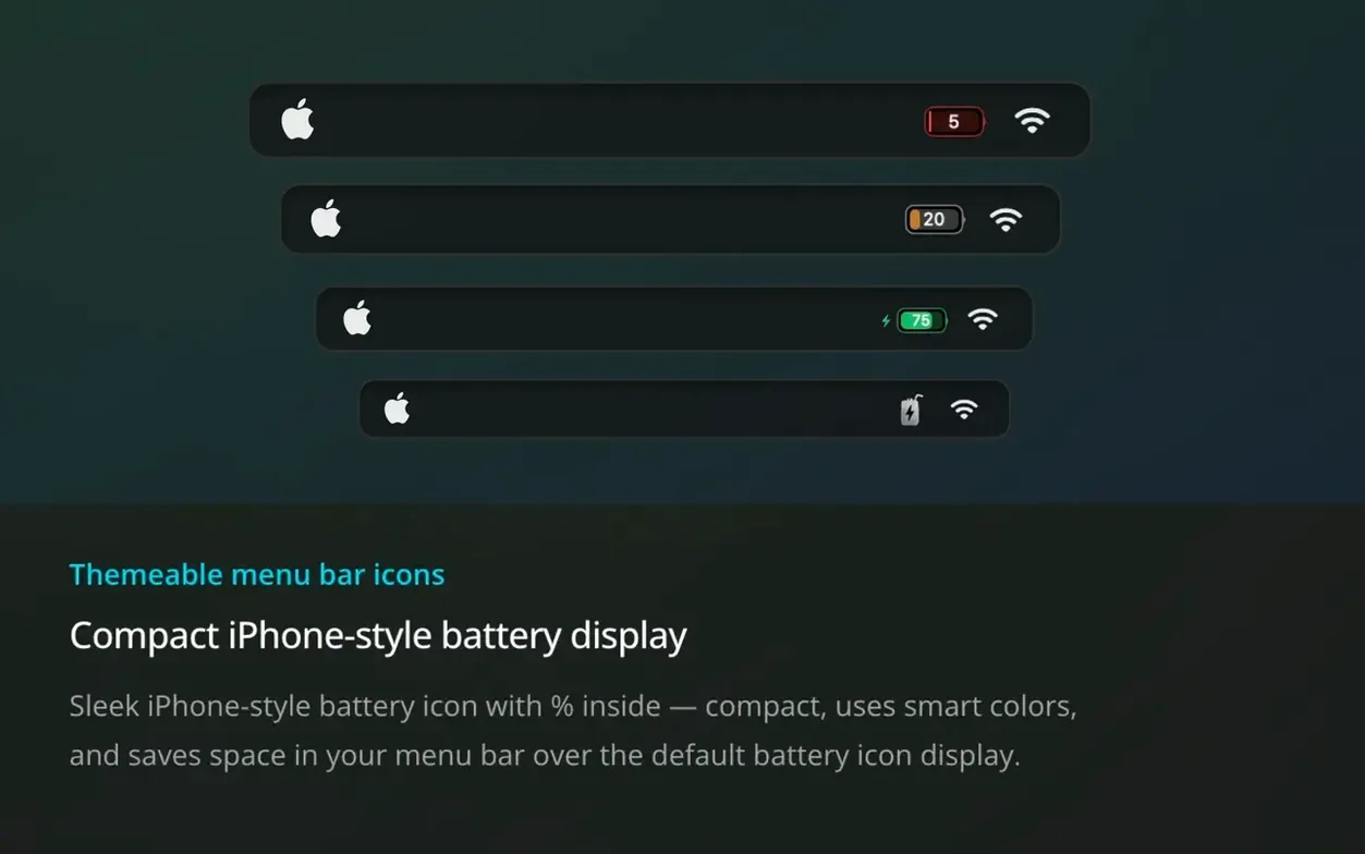 Juicy: Battery Alerts & Health — example 6 Juicy: Battery Alerts & Health macOS window 6