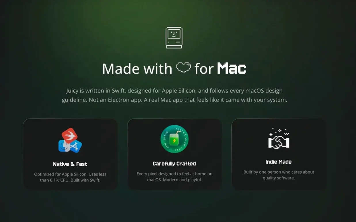 Juicy: Battery Alerts & Health — example 7 Juicy: Battery Alerts & Health macOS window 7