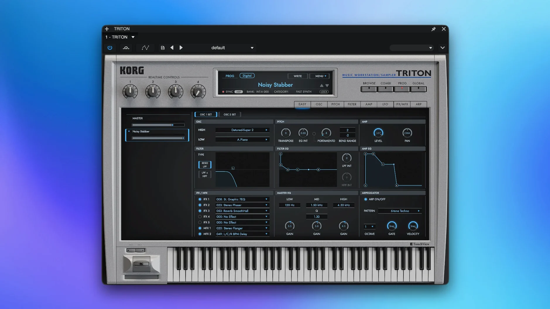 KORG TRITON — example 1 triton mac crack: the interface