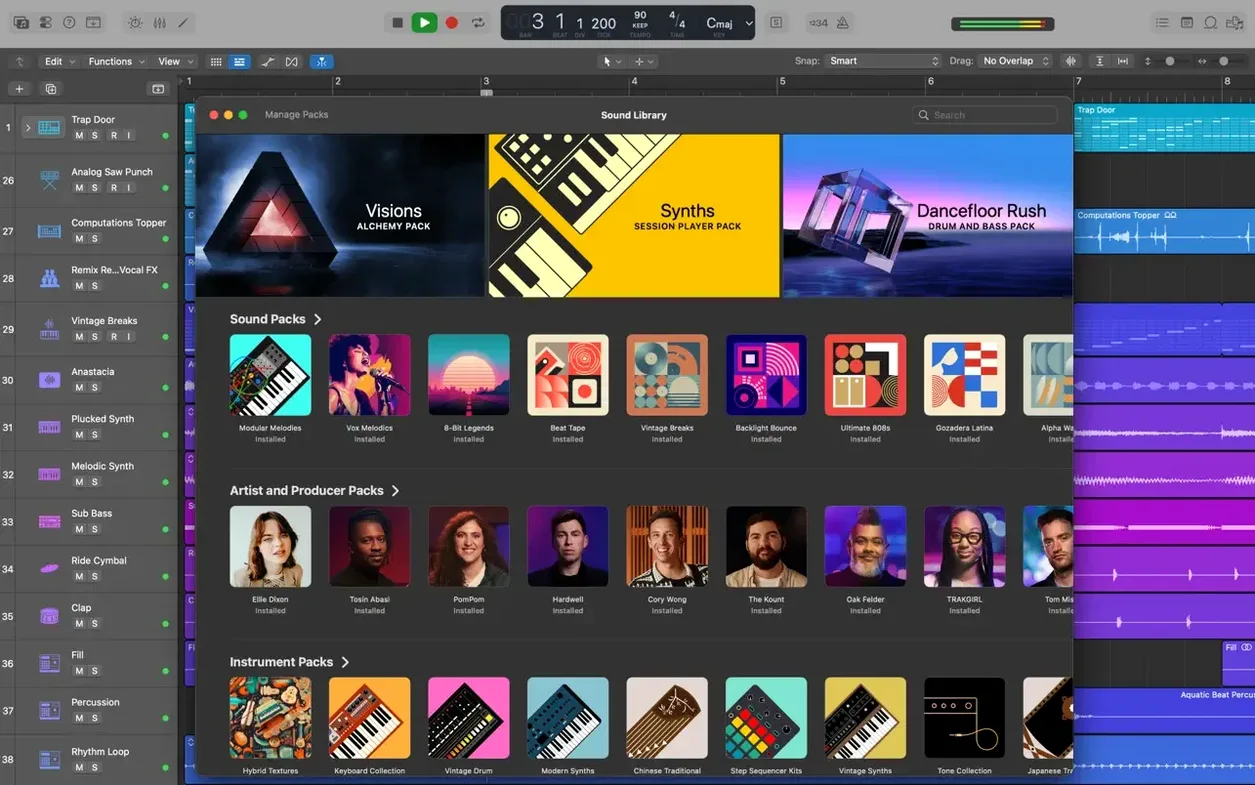 Logic Pro — example 2 Logic Pro macOS window 2