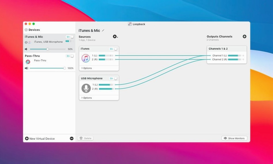 Loopback — example 2 Loopback macOS window 2