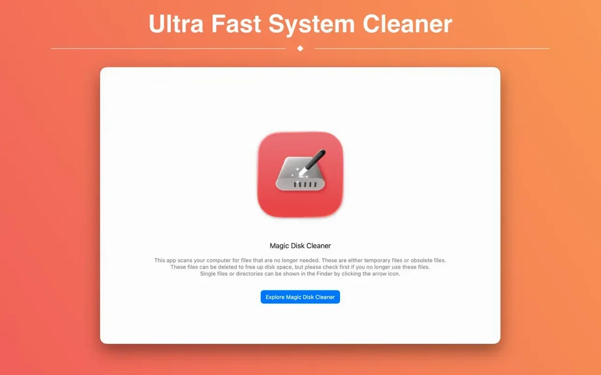 Magic Disk Cleaner — example 2 Magic Disk Cleaner macOS window 2