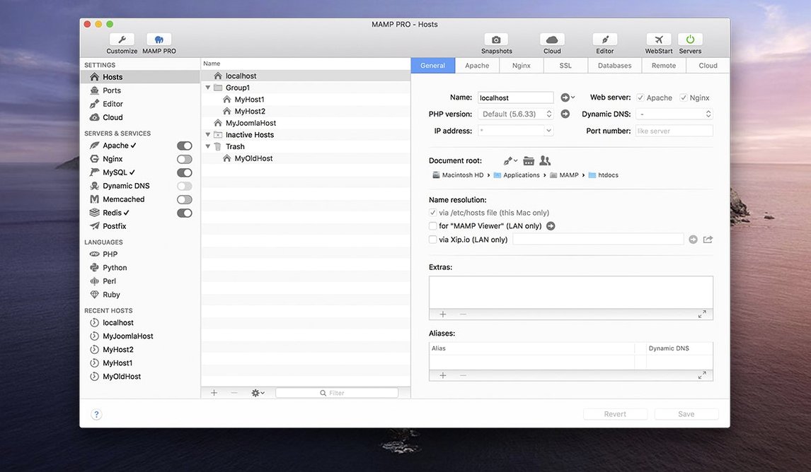 MAMP PRO — example 1 mamp pro mac torrent: the interface