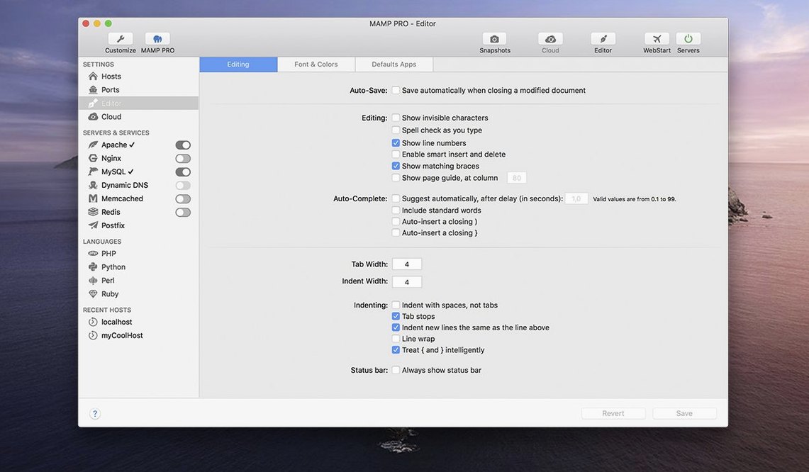 MAMP PRO — example 3 MAMP PRO macOS window 3