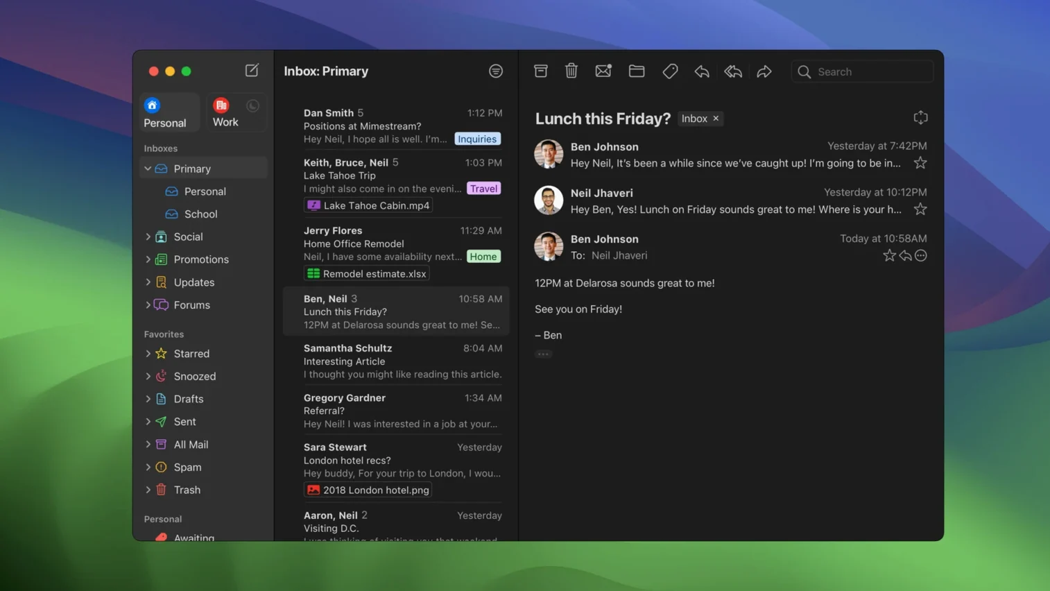 Mimestream — example 1 mimestream free: app overview
