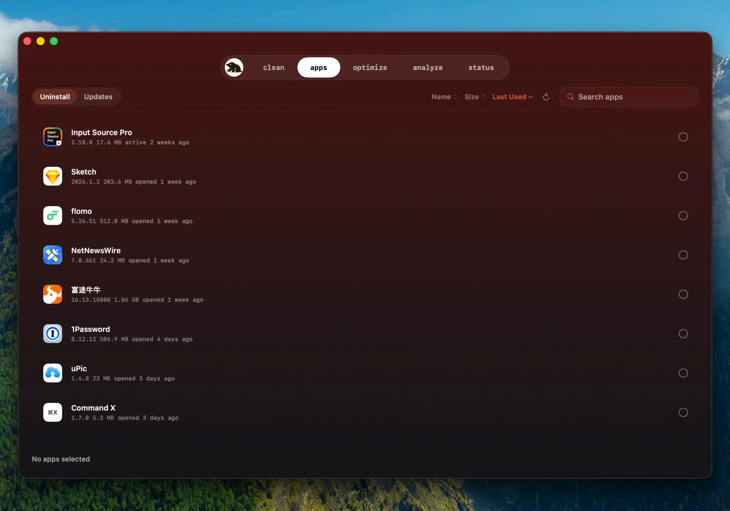 Mole macOS window 2