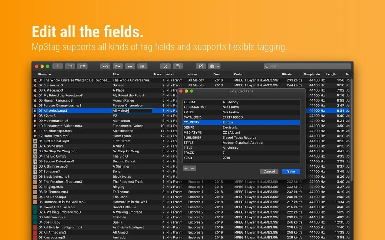 Mp3tag — example 2 Mp3tag macOS window 2