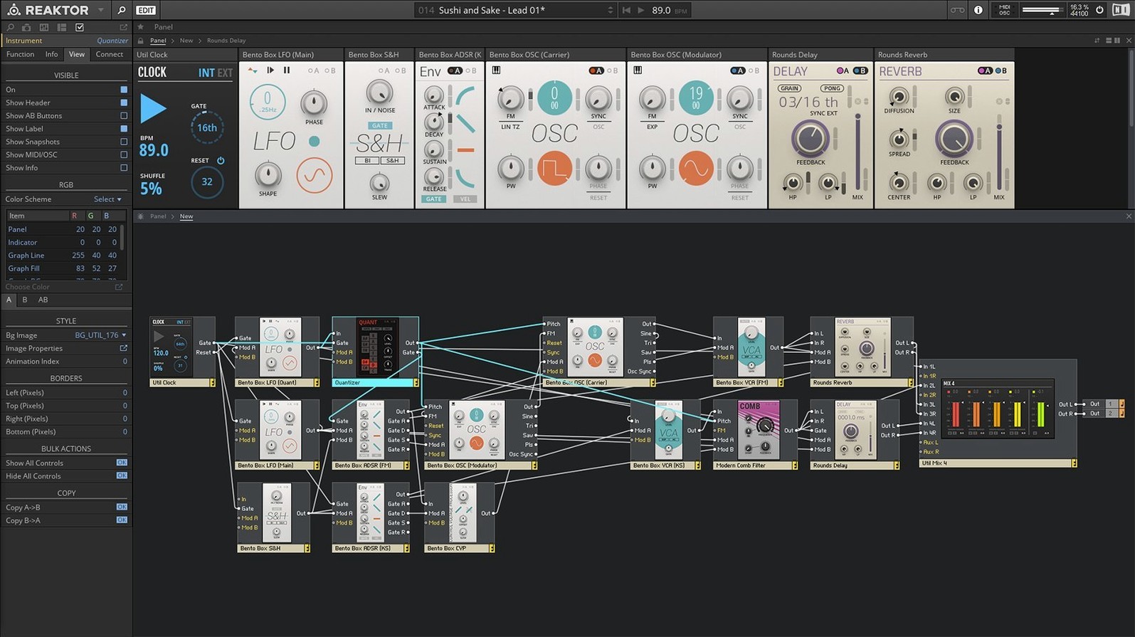 Native Instruments Reaktor — example 2 Native Instruments Reaktor macOS window 2