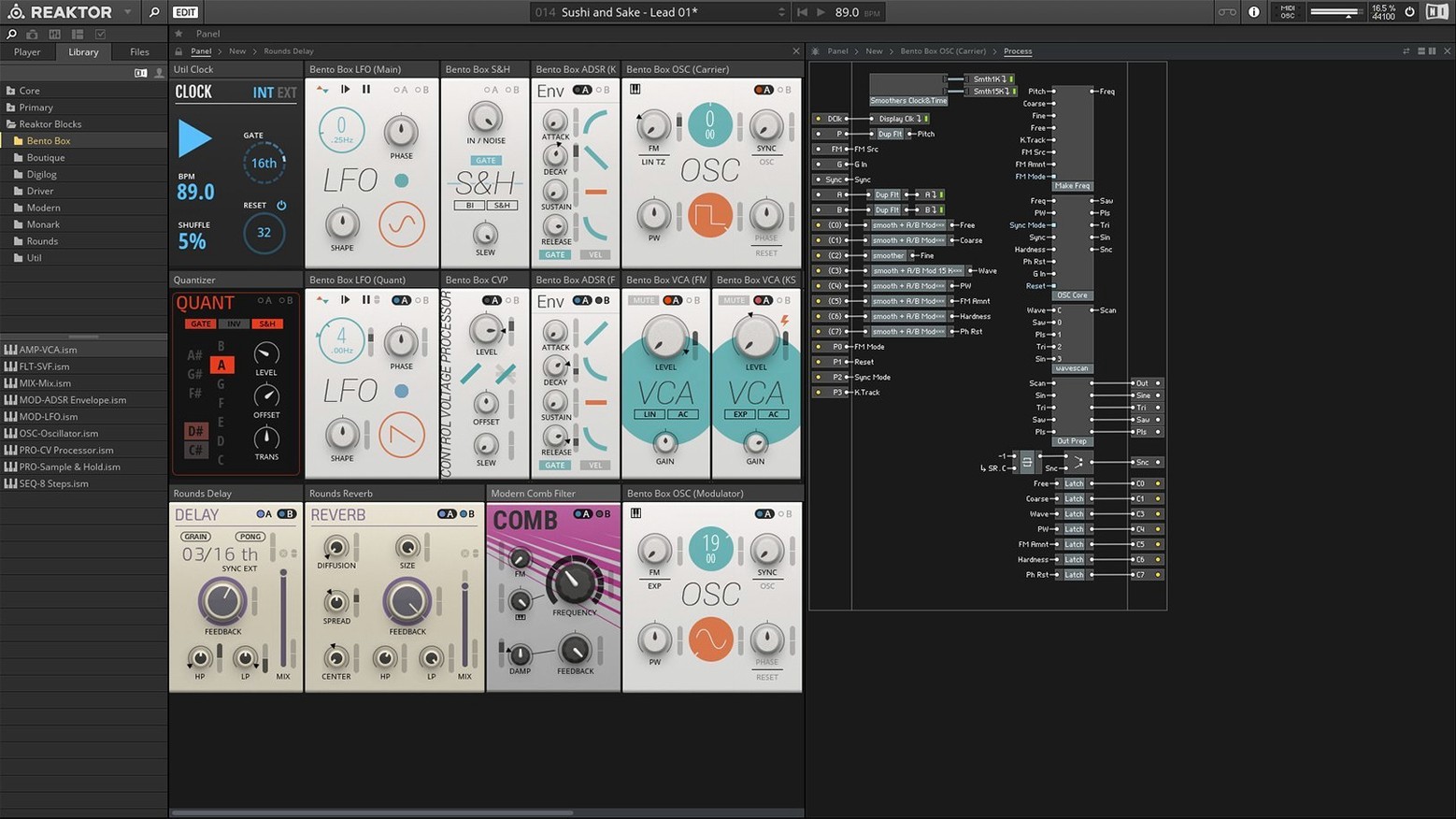 Native Instruments Reaktor — example 3 Native Instruments Reaktor macOS window 3