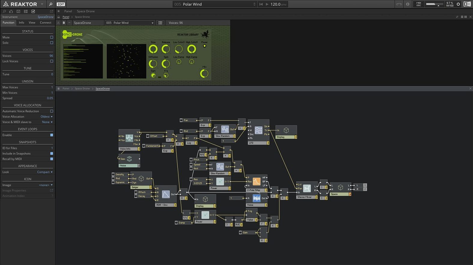 Native Instruments Reaktor — example 4 Native Instruments Reaktor macOS window 4