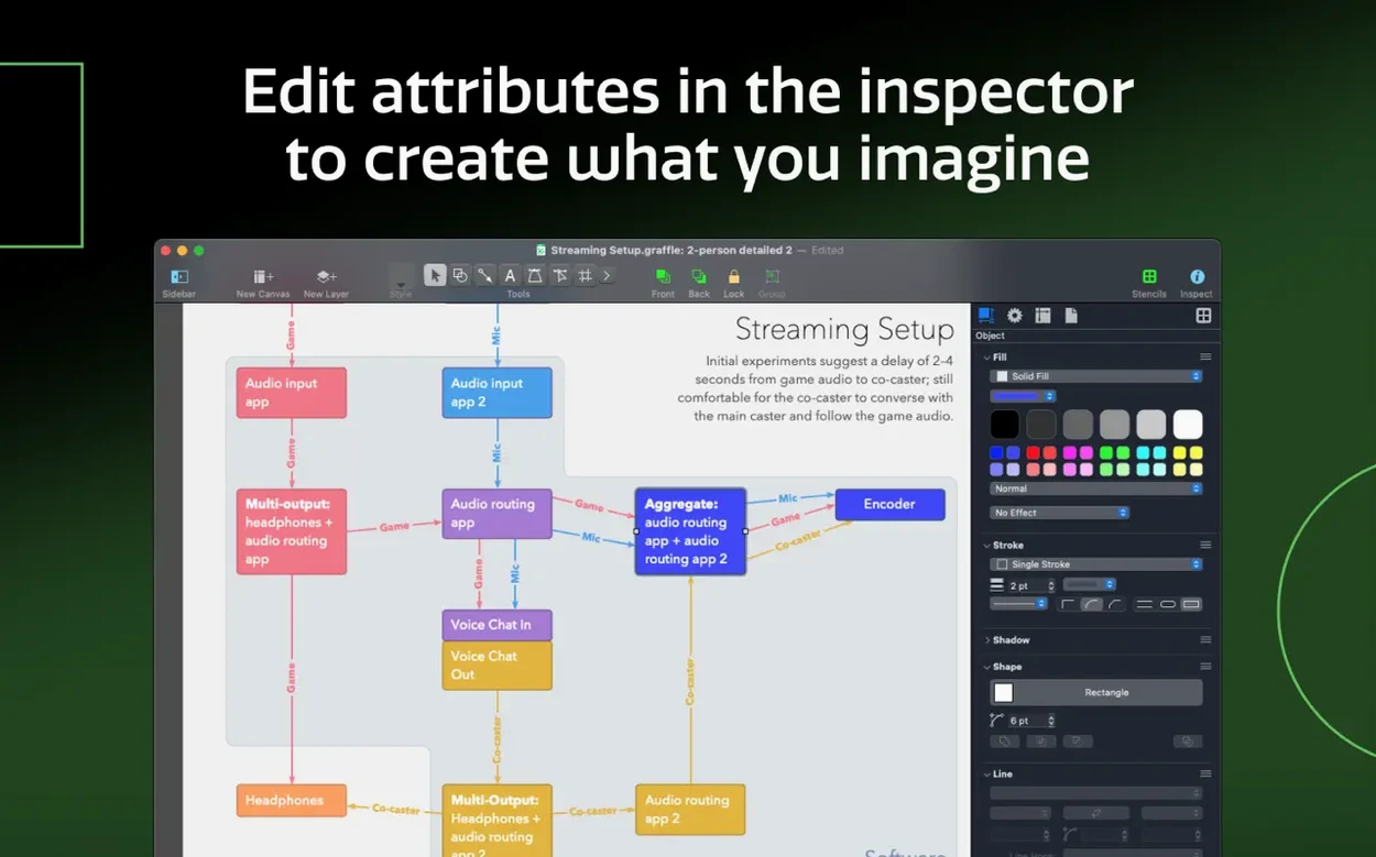 OmniGraffle Pro — example 3 OmniGraffle Pro macOS window 3