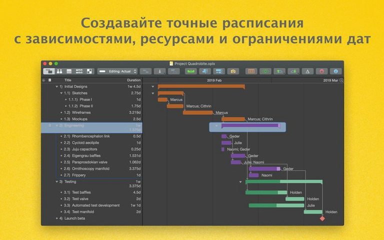 OmniPlan Pro — example 3 OmniPlan Pro macOS window 3
