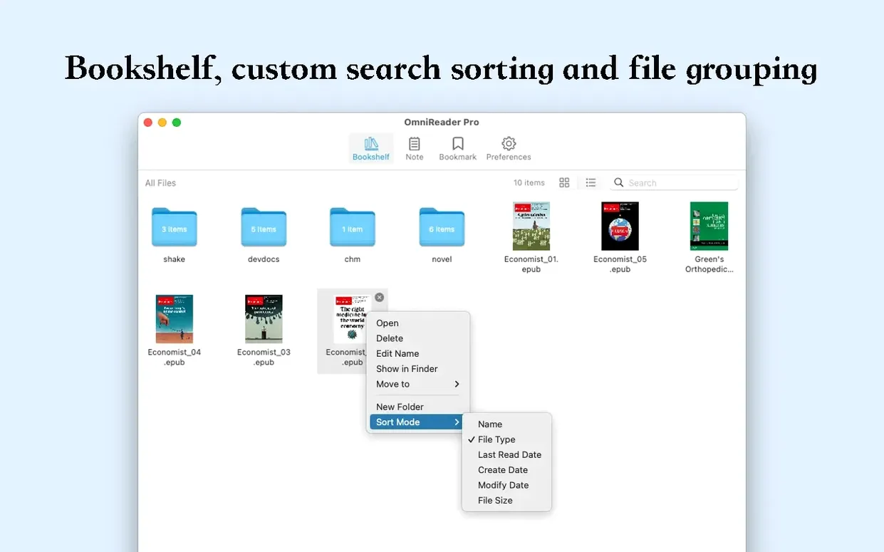 OmniReader Pro — example 1 omni reader pro: app overview